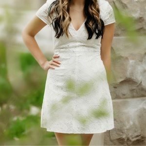White short sleeve dress